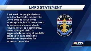 14 dead after violent week in Louisville, homicides up from this time last year
