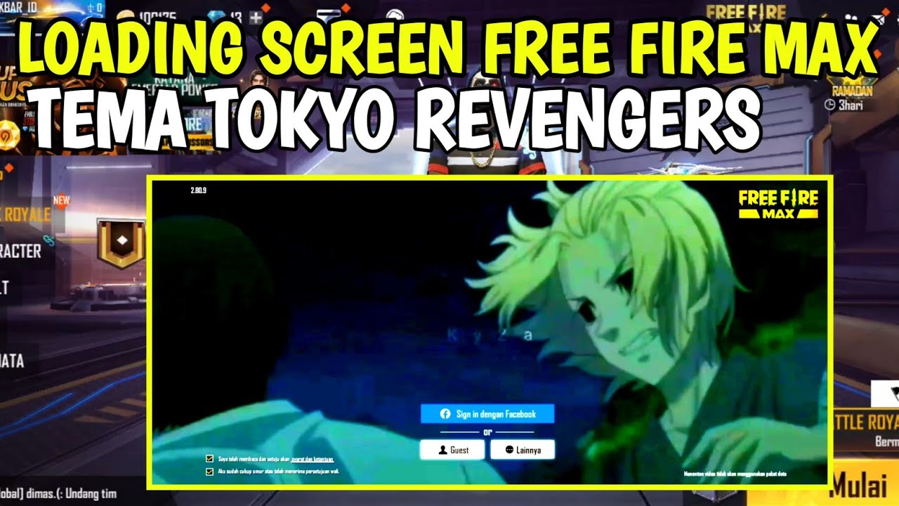 Loading screen free fire max tema tokyo revengers | cara mengganti ...