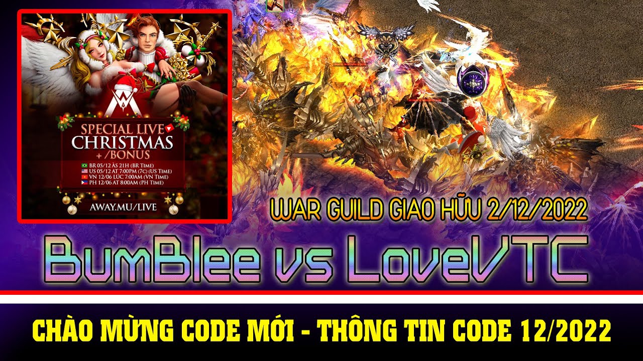Muaway Code CHỐT CODE MỚI - WAR GUILD MUAWAY | BUMBLEE vs Love VTC 2-12-2022 MATCH ...