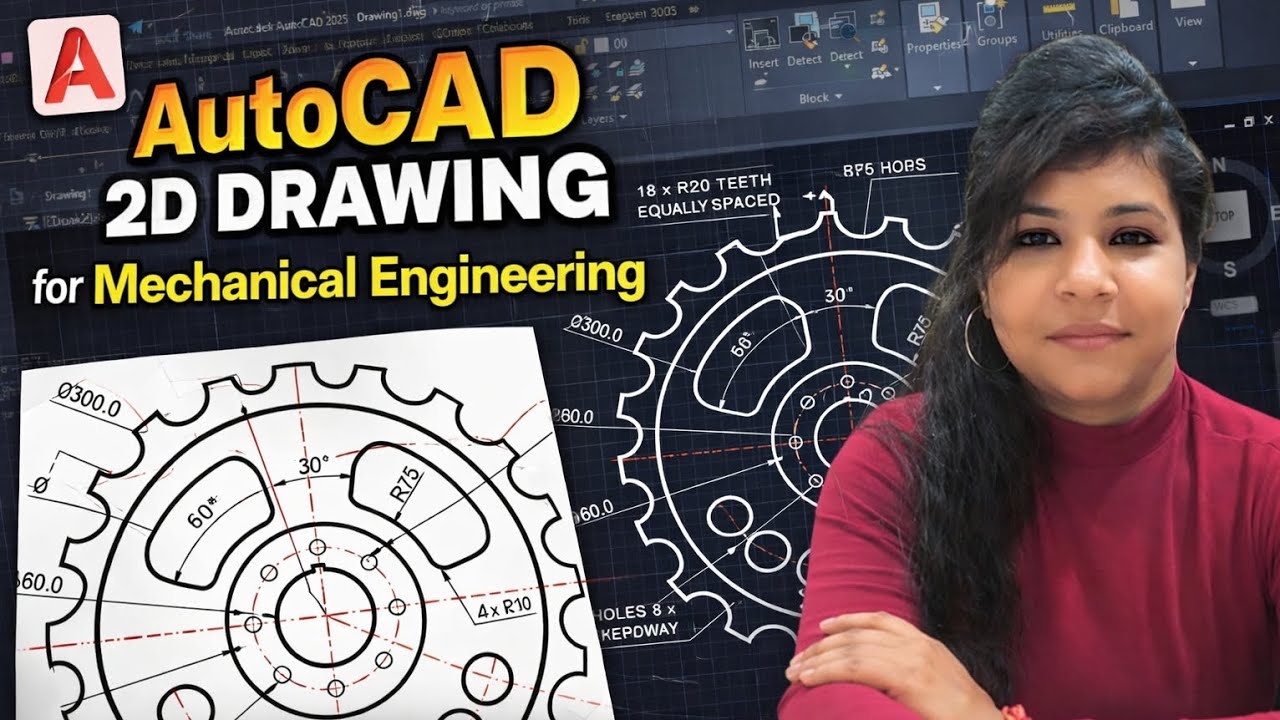AutoCAD 2D Drawing for Beginners | Complete 2D Basic for Civil & Mechanical 