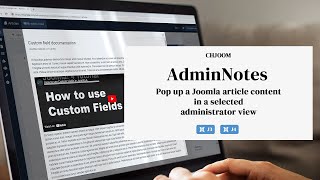 Joomla AdminNotes tutorial