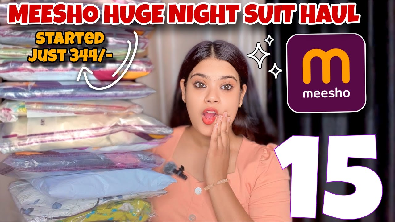 Meesho Night Suit Haul 💤 | Affordable & Cute Nightwear Under ₹500 | Honest Review & Try On