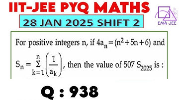 For positive integers n, if 4a_n= (n^2+5n+6) and S_(n )= sigma k =1 to k=n  (1/a_k ) , ten 507S_2025
