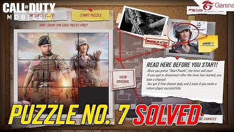 HOW TO SOLVE PUZZLE #7 in Finding Urban Tracker Event (Garena) | COD MOBILE