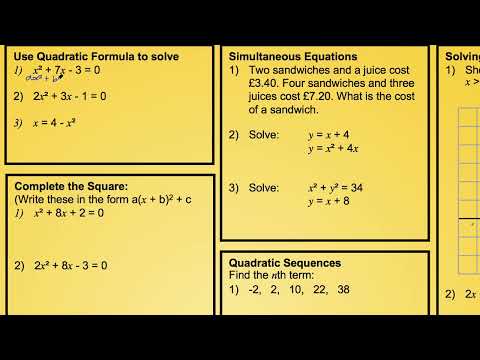 Algebra (Higher) GCSE