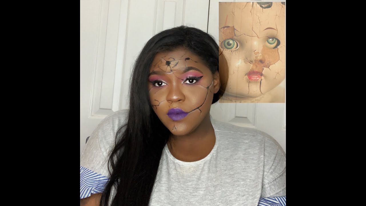 Broken doll Halloween Makeup Tutorial - YouTube