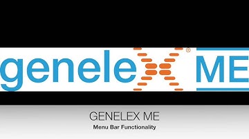 Genelex ME -  5. Menu Bar Functionality