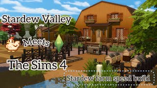 Stardew Valley Meets the Sims 4 👩🏽‍🌾🐷 || Stardew Farm Sims 4 Speed Build