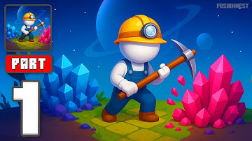 Mine Rush: Digging Adventure - Gameplay Walkthrough Part 1 - Dig Fast Collect Gold (iOS, Android)