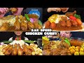 ASMR: Eating spicy chicken curry eating challenge 😍 chicken curry egg curry rice eating Mukbang😋