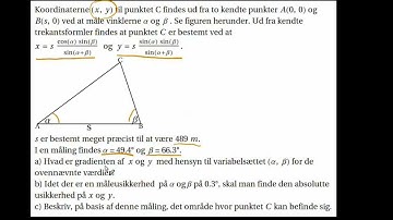 Funktion af flere variable, hvordan håndteres usikkerheder på begge variable? Teoretisk baggrund