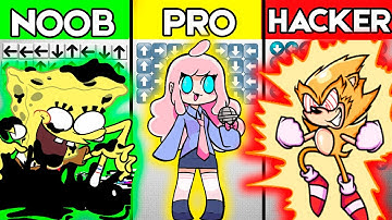 FNF Character Test | Gameplay VS Playground |  Pibby Spongebob, Senpai fangirl, Sonic.exe 2.0