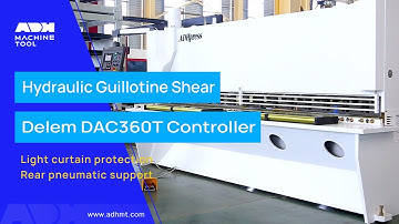 Hydraulic Guillotine Shear With Delem DAC360T Controller