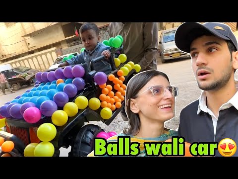 Basil ko balls wali car ka surprise diya😍 