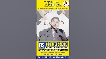 Why BS in AI & ML Is the Future | Professor Explains Course Benefits @ Vishwa Vishwani