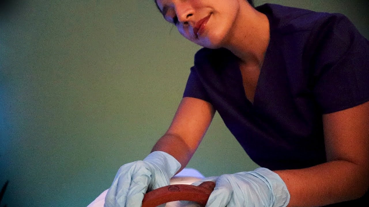 ASMR Intense Relaxing Wood Tool Massage + Wood Bowl