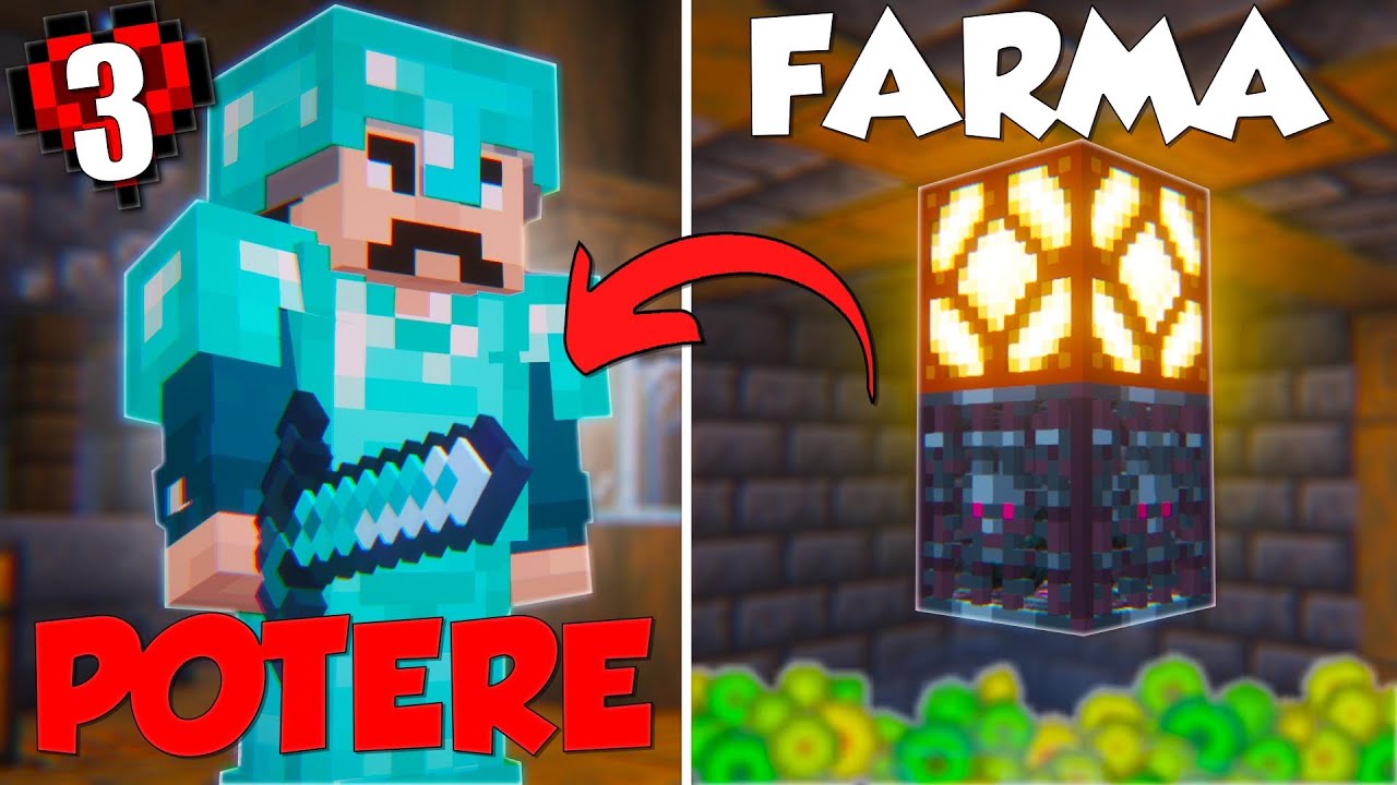 Questa farma mi ha reso forte 🌟  Ep.03 Minecraft Hardcore ( +100 days )