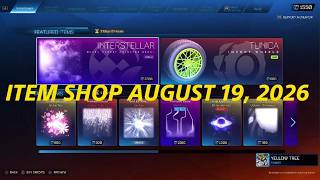 Rocket League ITEM SHOP AUGUST 19, 2026 - ROCK IT player anthem & Titanium White Hellfire