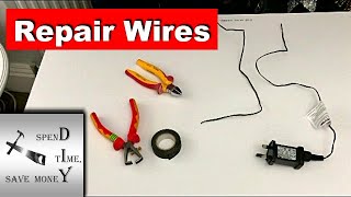 How to fix or repair low voltage wires. Christmas lights, speaker cable, charger wire, headphones