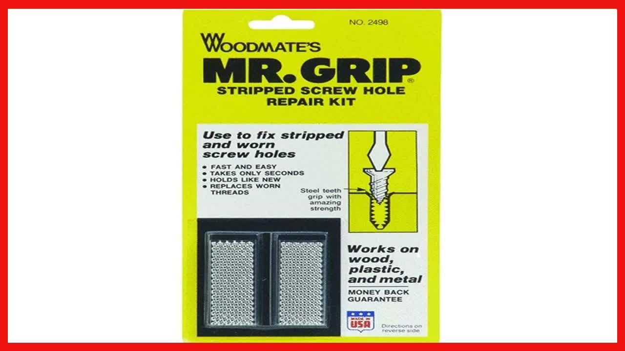 Woodmate 2498 Mr  Grip Screw Hole Repair Kit,Steel,Pack of 1