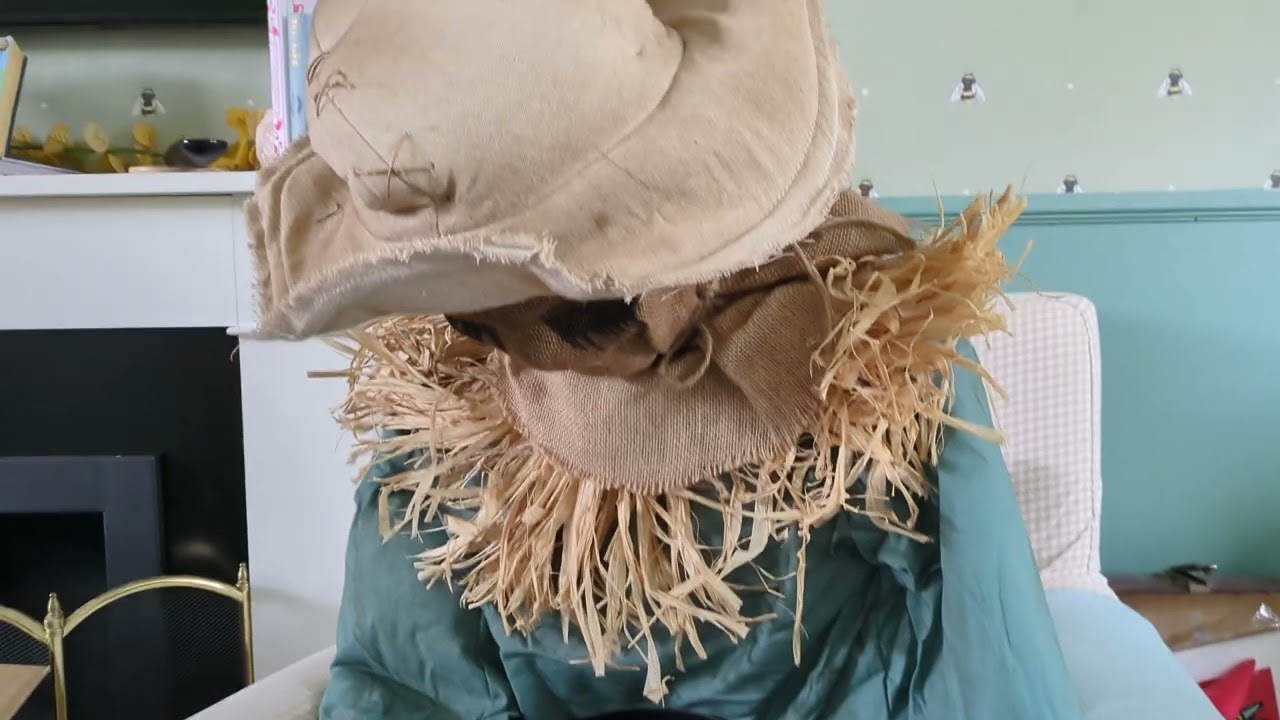 setting up your sitting scarecrow from @spirithalloween #ad