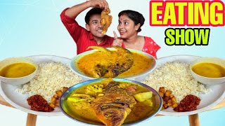 2KG Fish Curry Rice Eating Show || Food Eating Competition || Food Challenge || Mr&Mrs Nag