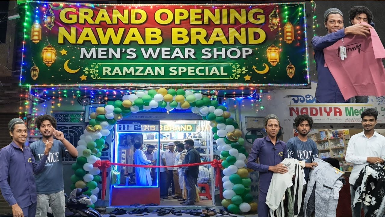 GRAND OPENING NAWAB BRAND MEN'S WEAR SHOP ADRESS SASTA MOBILE KA PASS 