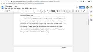 Literary Analysis Essay Part 3: First Body Paragraph