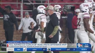 NM State's Jerry Kill named CUSA co-coach of the year; Pavia, Albertson collect CUSA Player of the Y Profile