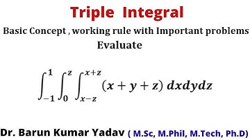 Triple Integral | Multiple Integral | Hindi | Part 6 | Barun Maths