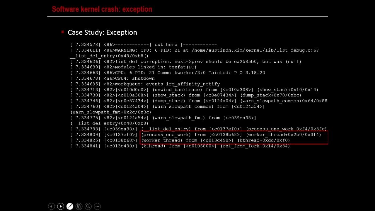 커널 크래시(Kernel Crash) Overview 3. Software Crash의 타입과 디버깅 방법 YouTube