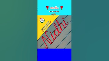 Nidhi in cursive style | #nidhi #shorts #cursive #signature