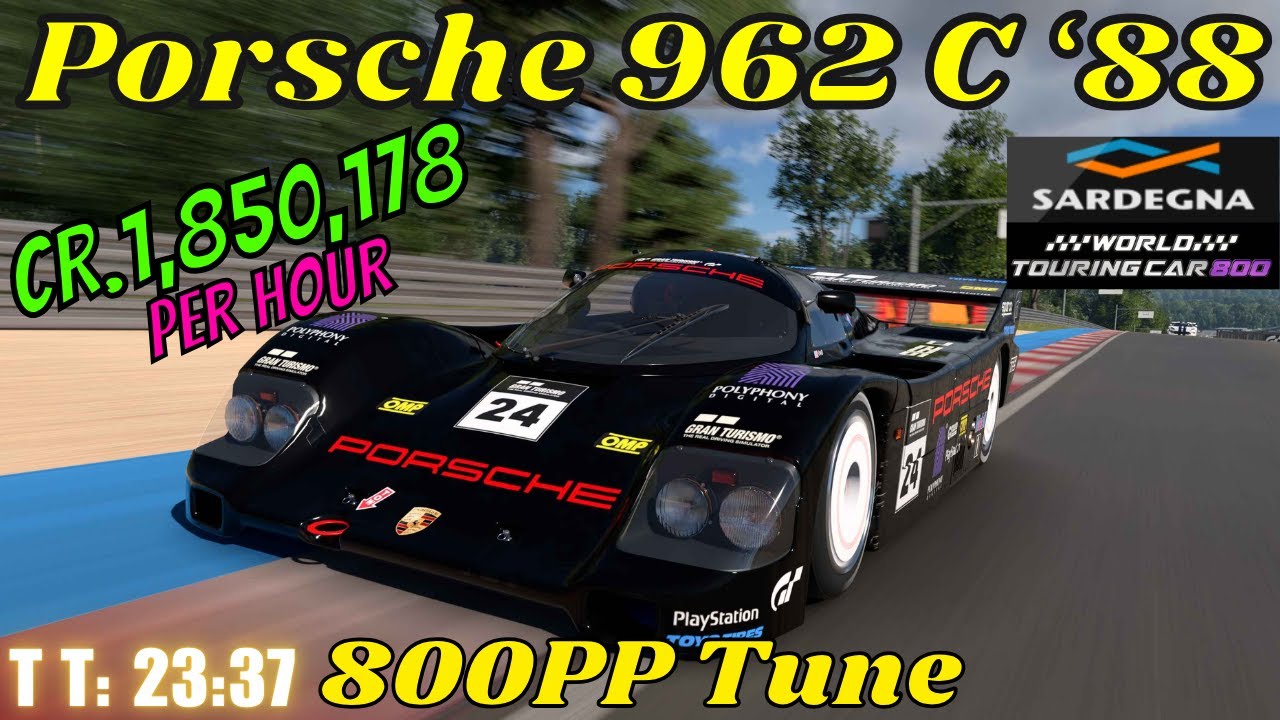 GT7| Porsche 962 C '88|Sardegna 800pp Tune|1.52 - YouTube