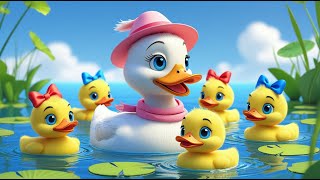 Five Little Ducks | Learn Colors and Numbers Song | Nursery Rhymes & Kids Songs | Newborn Baby Song
