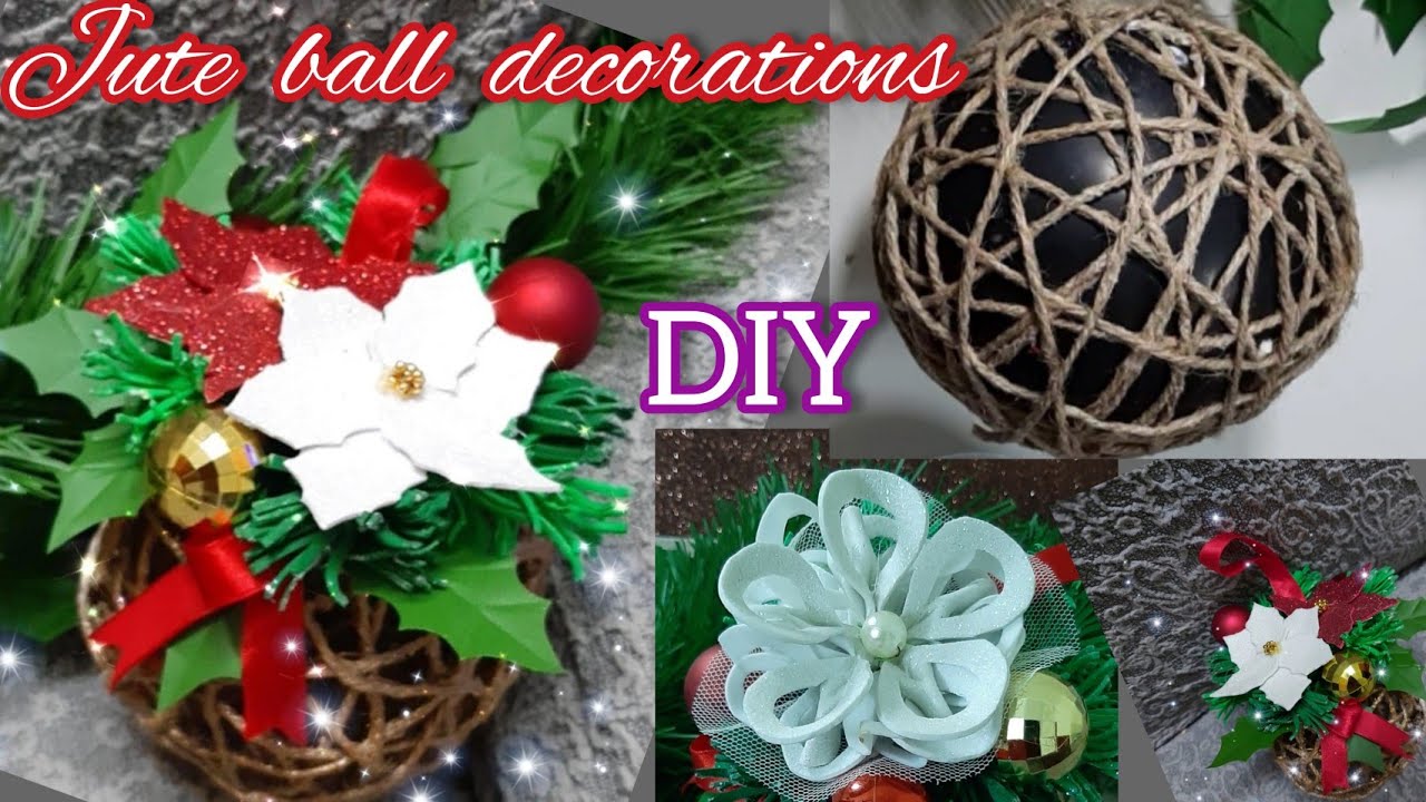 DIY Jute ball Thread ball New Year Deco diy newyear2022 