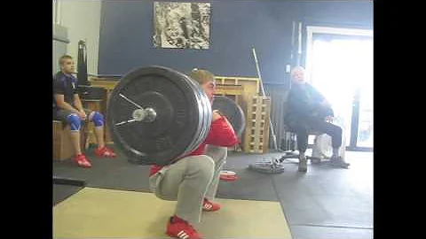 Justin Myer's 170kg Clean and failed jerk