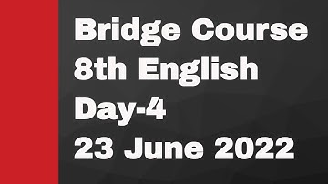 8th English Bridge Course Day-4