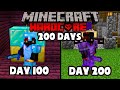 I Survived 200 Days In HARDCORE Minecraft - The Movie