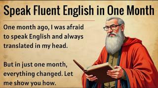 How I Spoke Fluent English in One Month || Graded Reader || Speak English Fluently ✅️