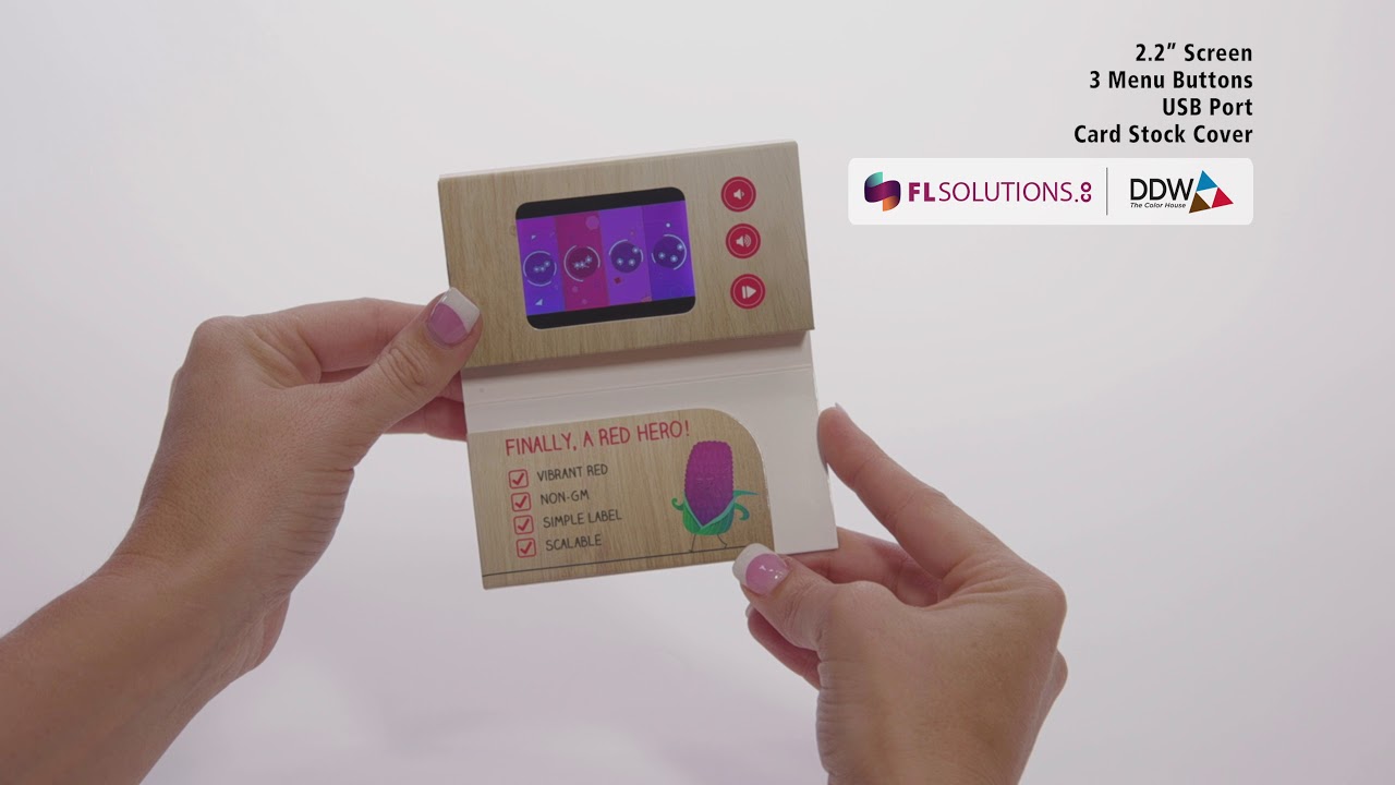 Video Business Card with Pocket holds 20+ minutes of video!  Product Example: DDW Color
