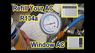 DIY  $5 AC Window Air Conditioner Refill with R134A  All Steps Video 15 Merged.