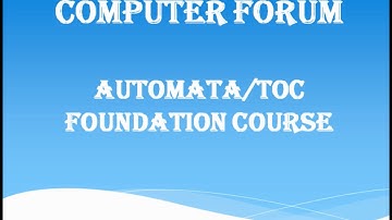 Unit 1 Video 9 TOC AUTOMATA DFA Introduction