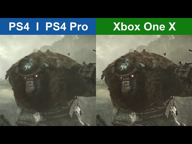 Shadow of the Colossus - PS4 vs Xbox One X Graphics Comparison 
