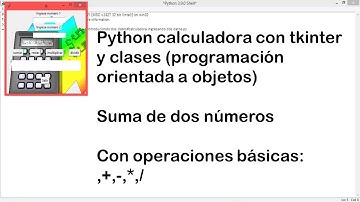 Python calculadora con Tkinter, suma de dos números