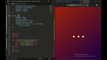 HTML loader | Bouncing Ball Loader | HTML CSS | DoolotTech