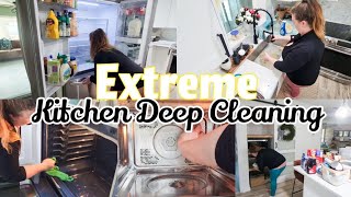 EXTREMELY MASSIVE KITCHEN DEEP CLEANING ROUTINE / CLEAN WITH ME / SPEED CLEANING MOTIVATION