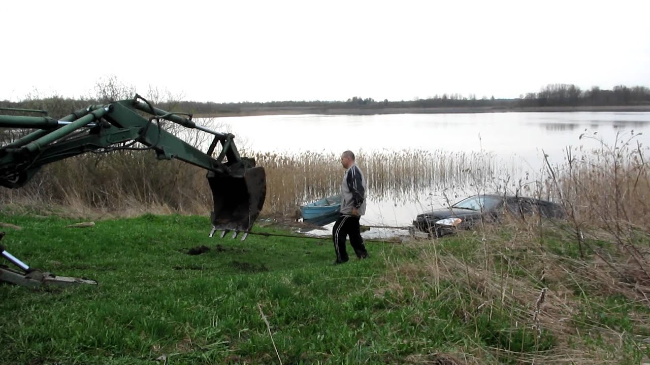 Утопили машину видео