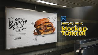 How to easily create realistic billboard mockup template in adobe photoshop tutorial #mockuptemplate screenshot 3