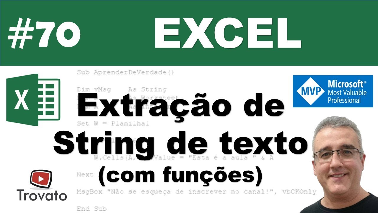 70 - Excel - Extração de texto de strings compostas com funções do