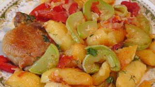 Рагу из кабачков с курицей -Домашняя кухня Рагу из кабачков с курицей -Домашняя кухня